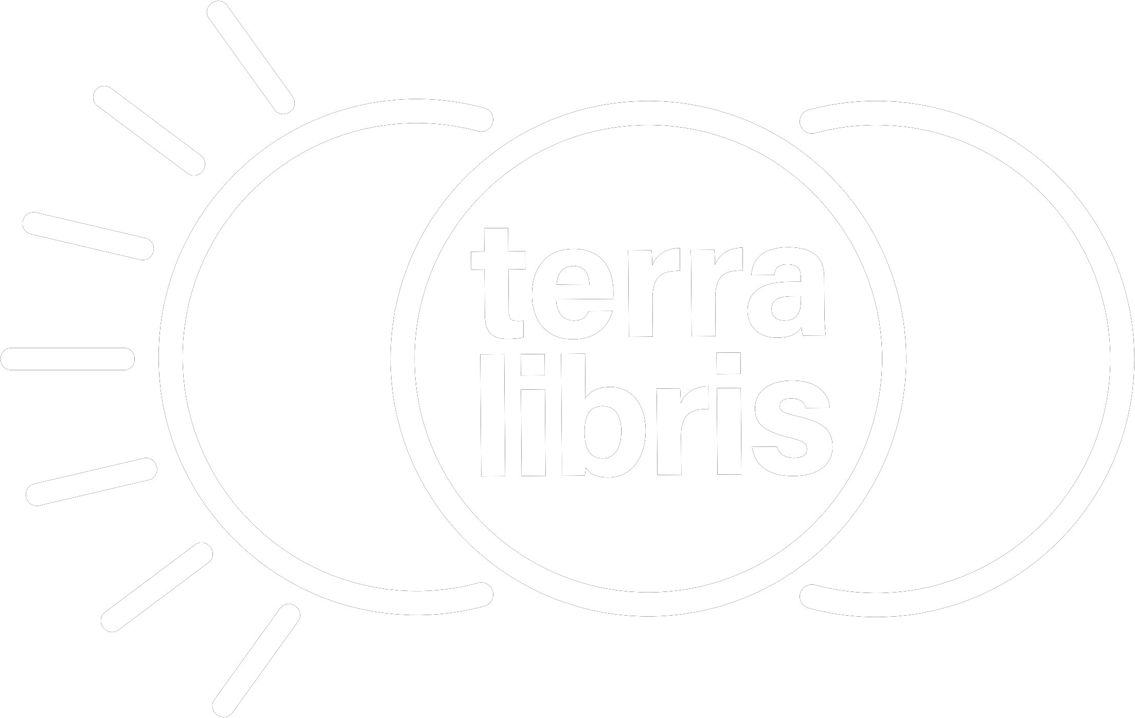 Logotipo Terra Libris — Monocromática branca